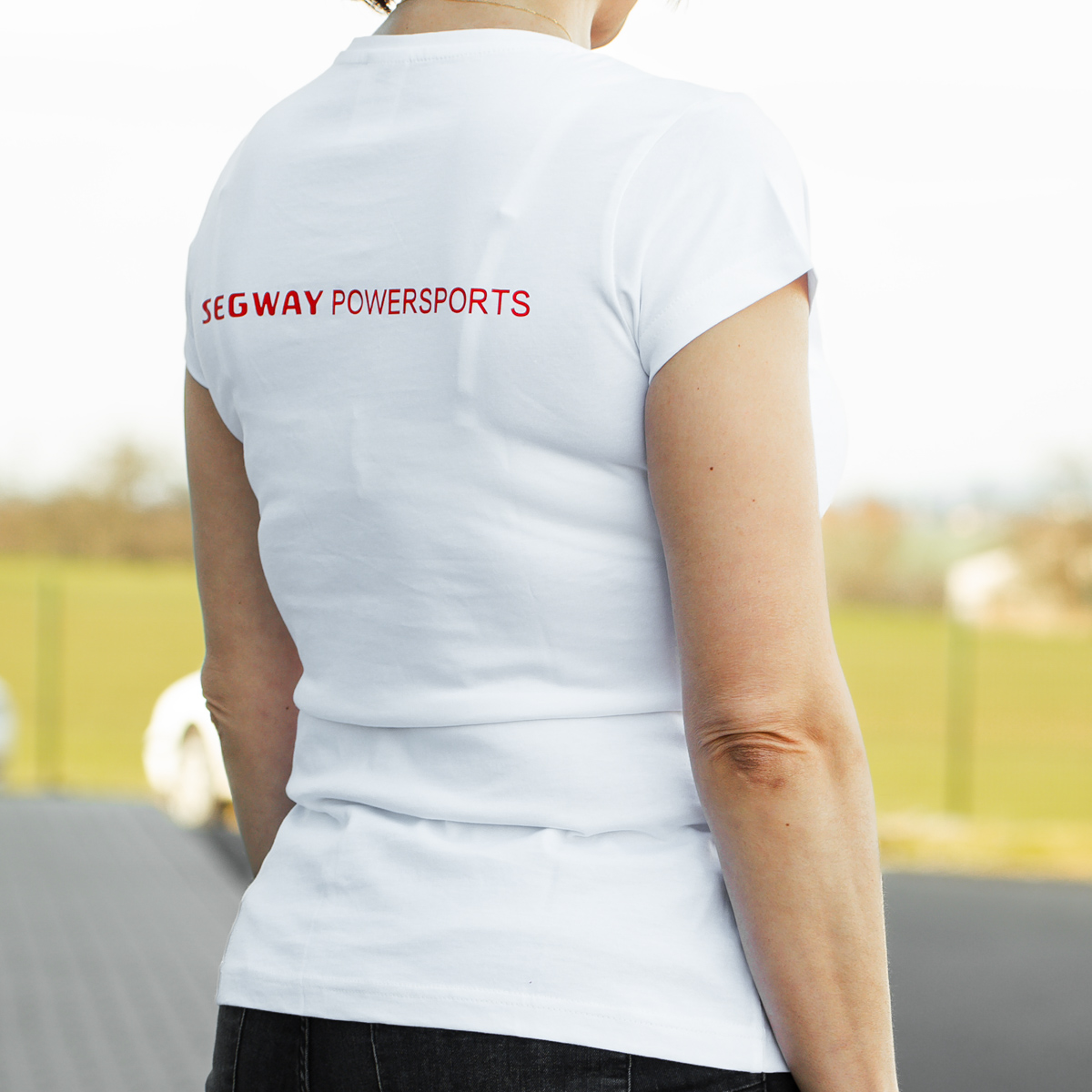 SEGWAY POWERSPORTS White Women T-shirt S