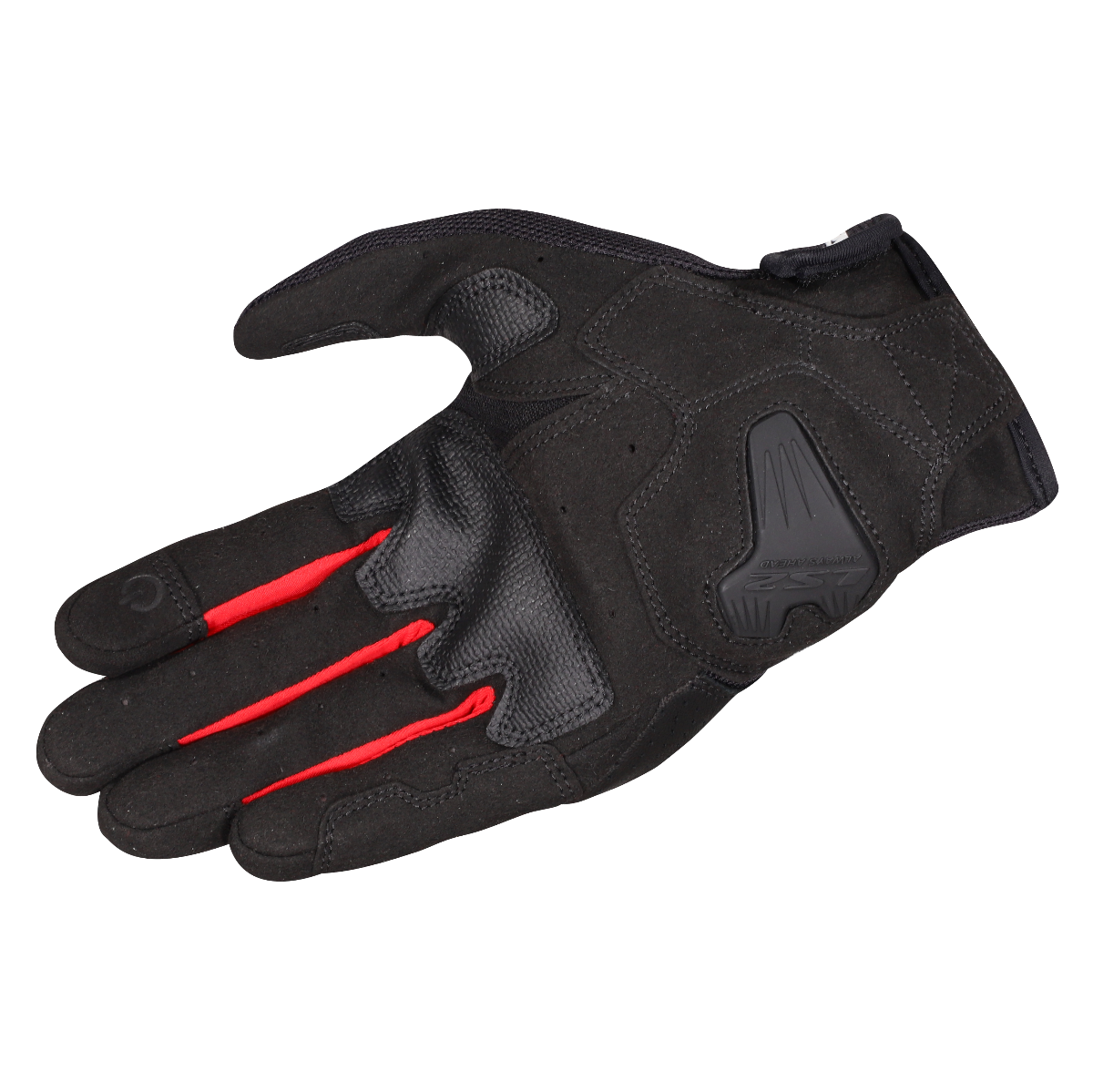 LS2 ATOM MAN GLOVES BLACK RED