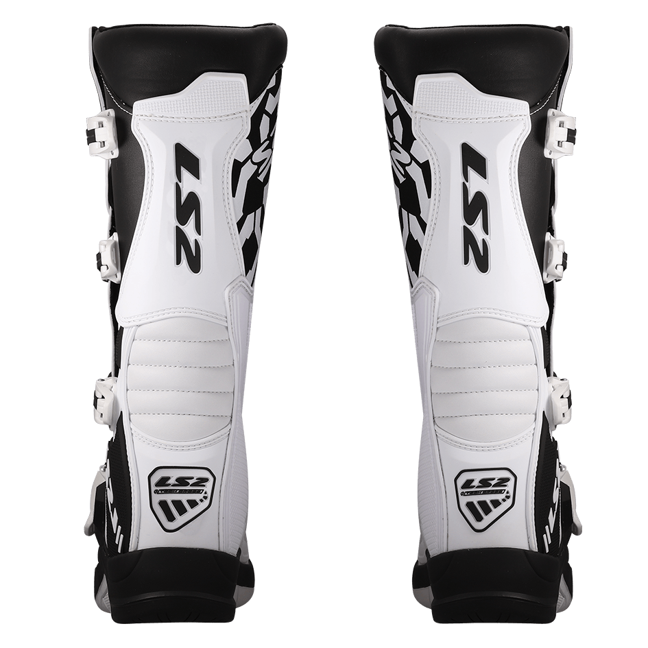 LS2 RAPTOR MAN BOOTS BLACK WHITE