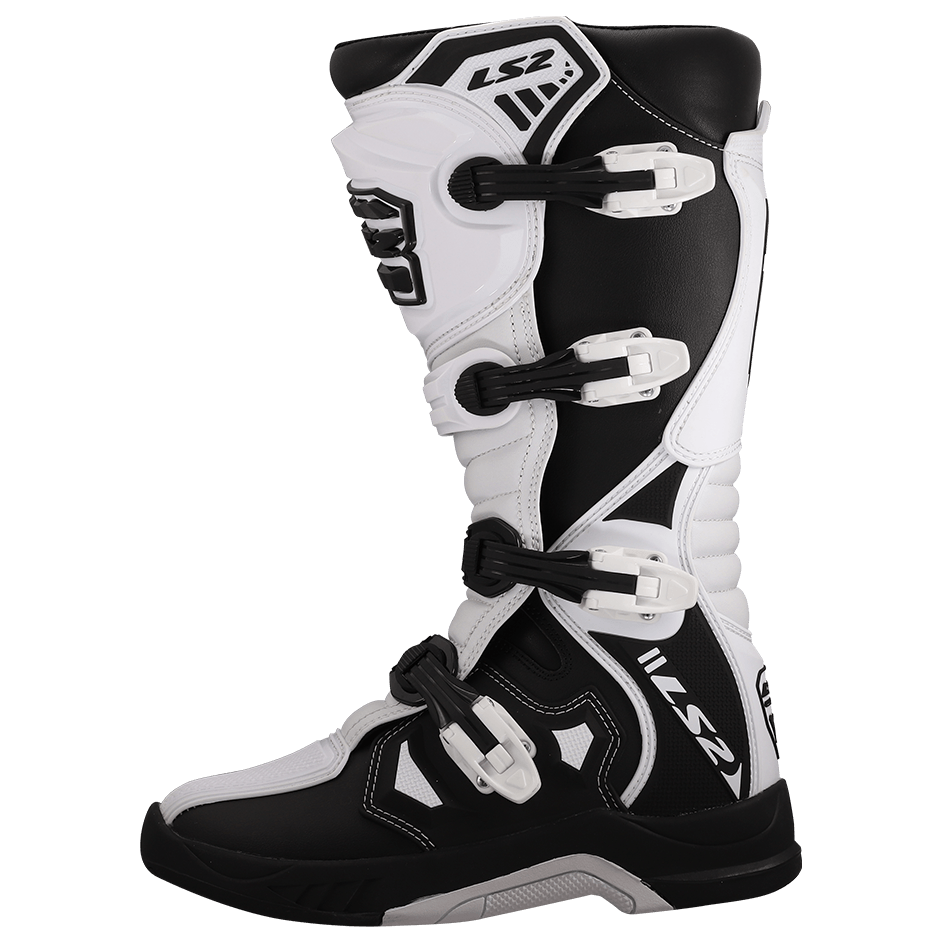 LS2 RAPTOR MAN BOOTS BLACK WHITE