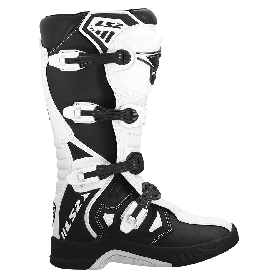 LS2 RAPTOR MAN BOOTS BLACK WHITE