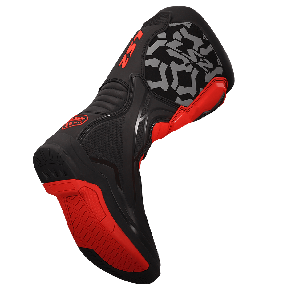 LS2 RAPTOR MAN BOOTS BLACK RED