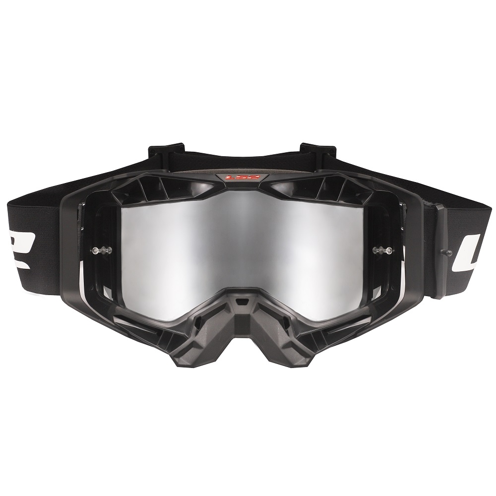 LS2 AURA PRO GOGGLE BLACK WITH IRIDIUM VISOR