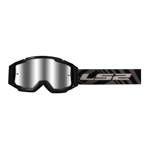 LS2 CHARGER PRO GOGGLE BLACK WITH SILVER VISOR