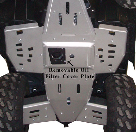 Ricochet ATV Polaris XP550/850 2009-19, Skidplate set with floorboard plates
