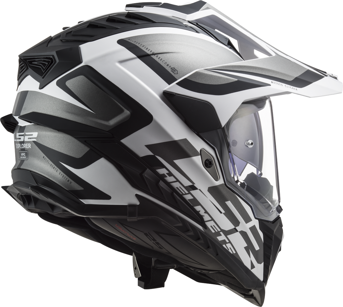 LS2 MX701 EXPLORER ALTER MATT BLACK WHITE-06 M