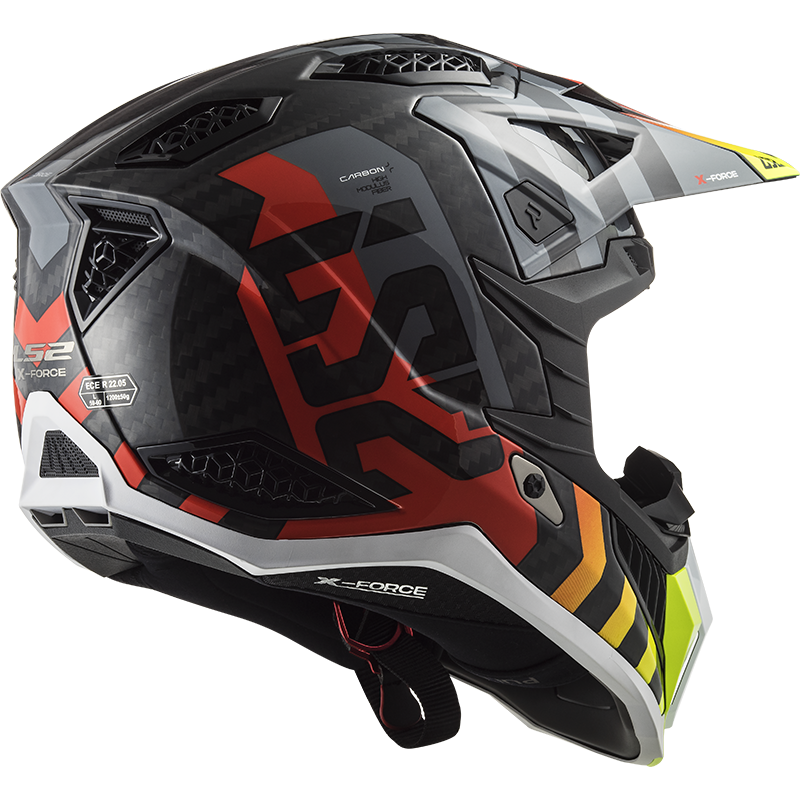 LS2 MX703 C X-FORCE BARRIER H-V YELLOW RED-06 XXL