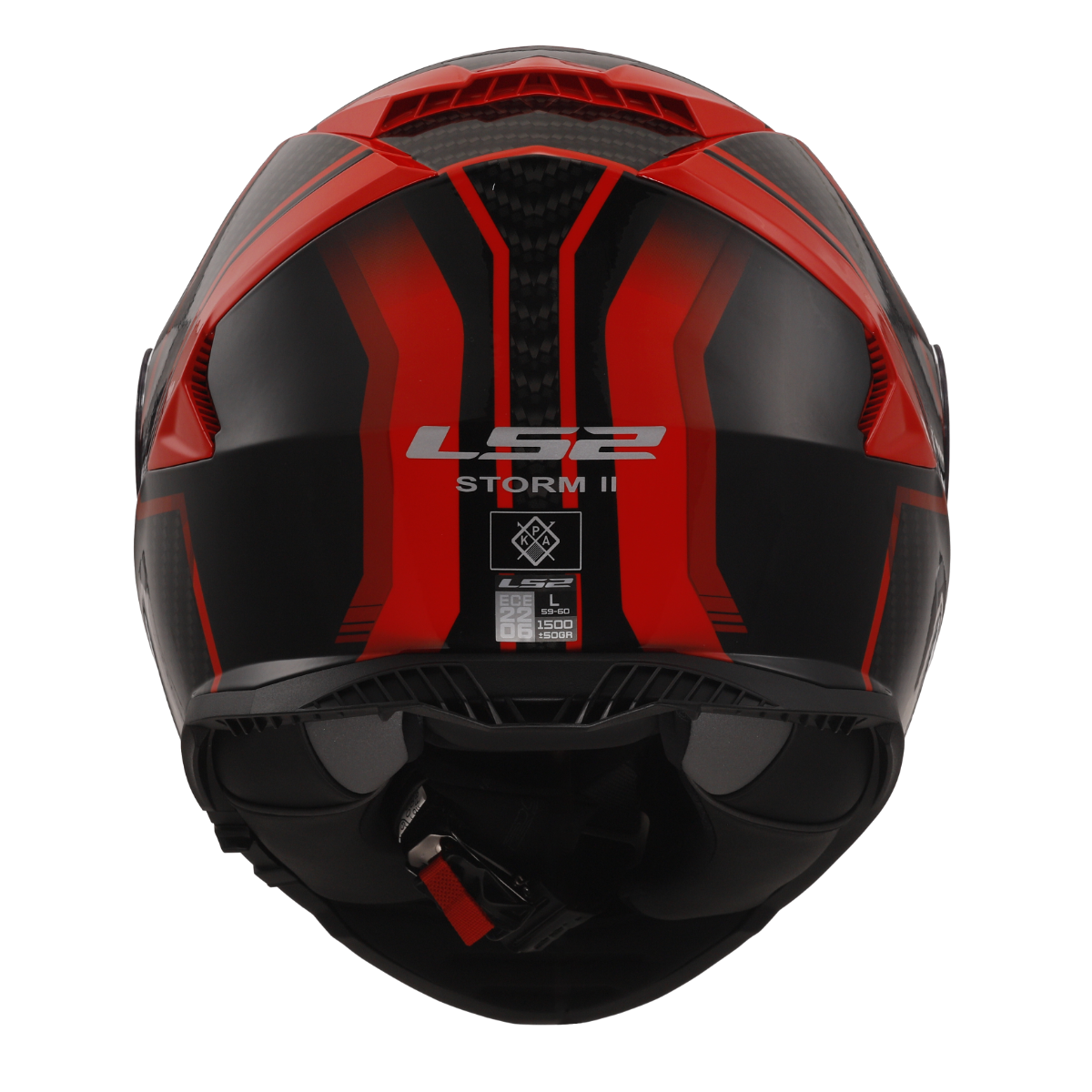 LS2 FF800 STORM II TRACKER BLACK RED-06 XL