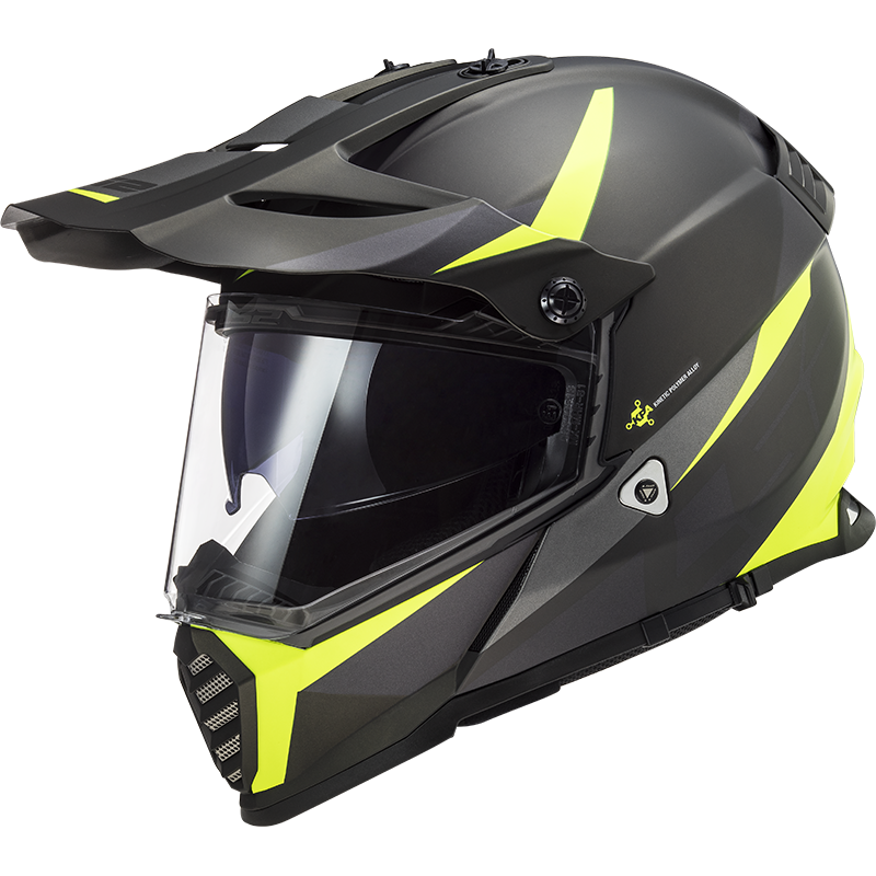 LS2 MX436 PIONEER EVO ROUTER BLACK H-V YELLOW XS