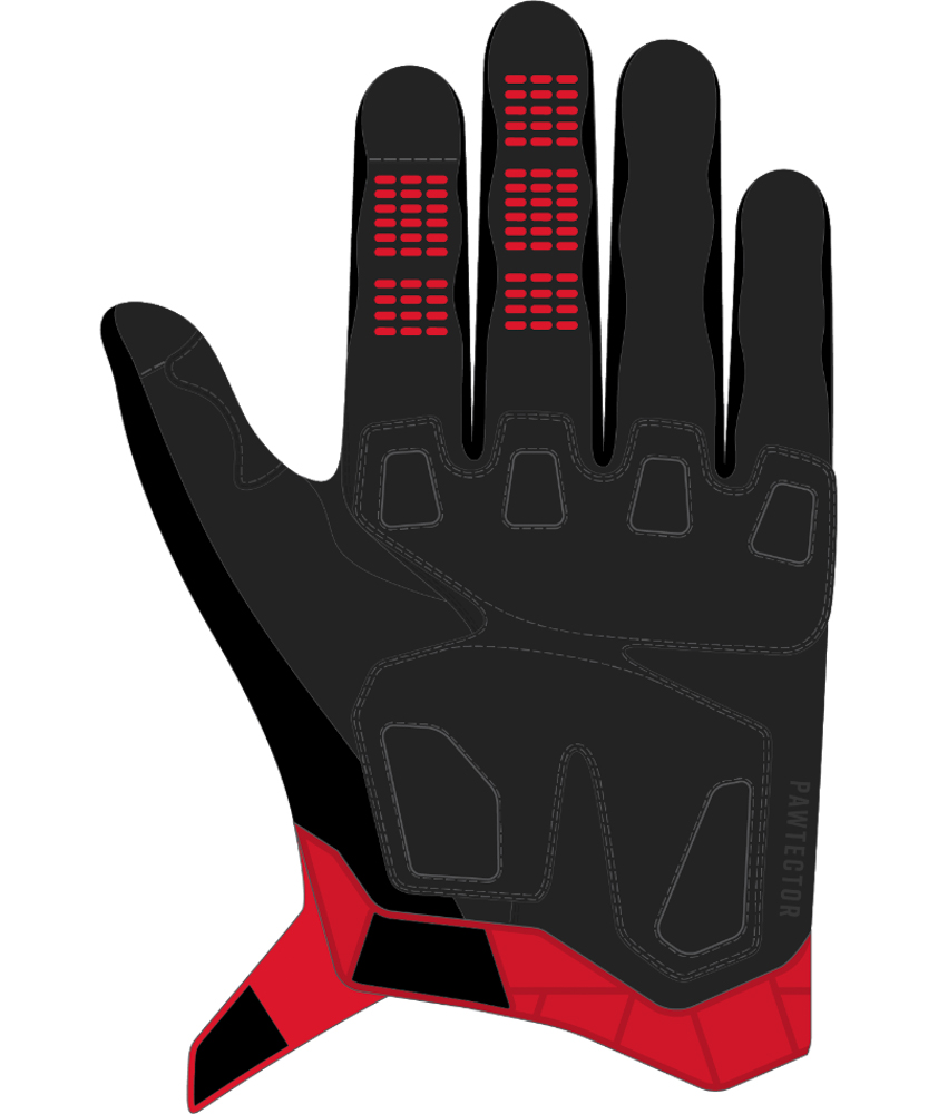 FOX Pawtector Ce Glove - 2X, Fluo RED MX24