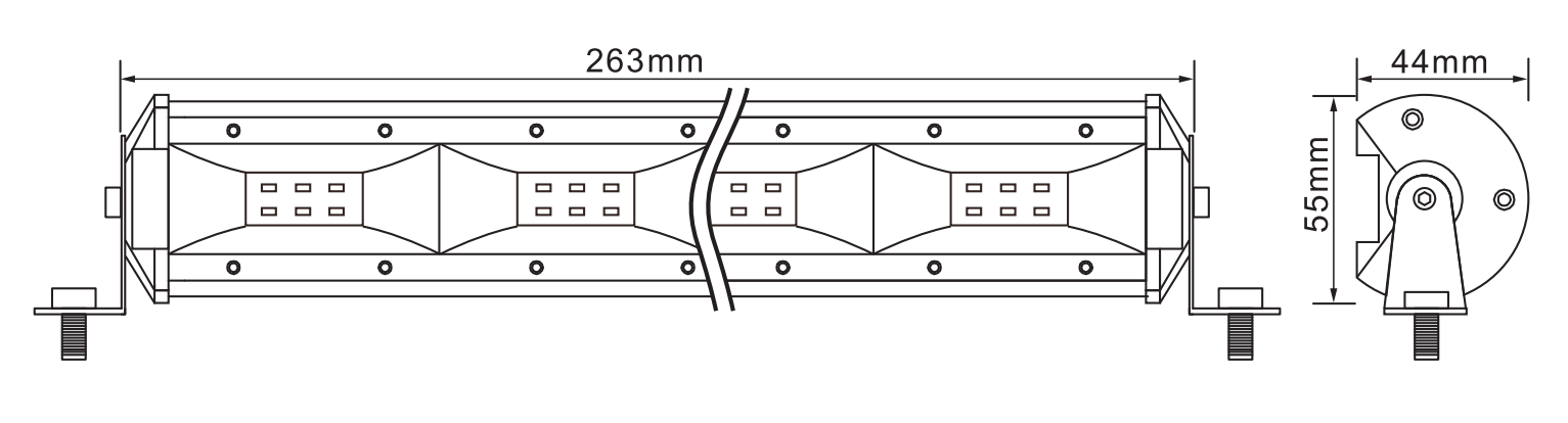 SHARK LED Light Bar 10.5" 24W 2400lm