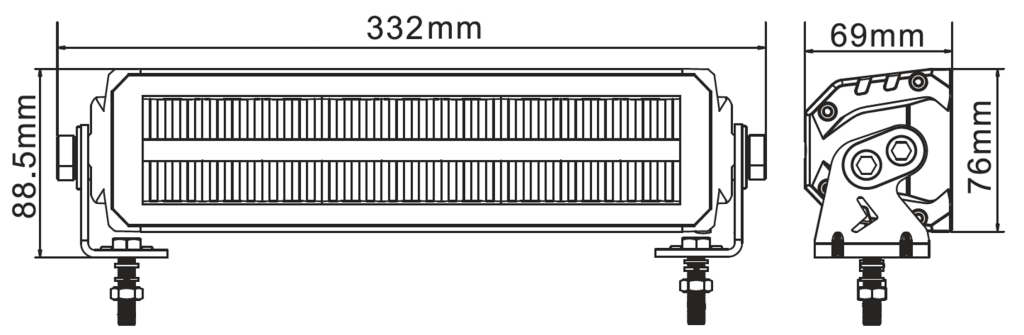 SHARK LED Light Bar EU homologated 12", 60W