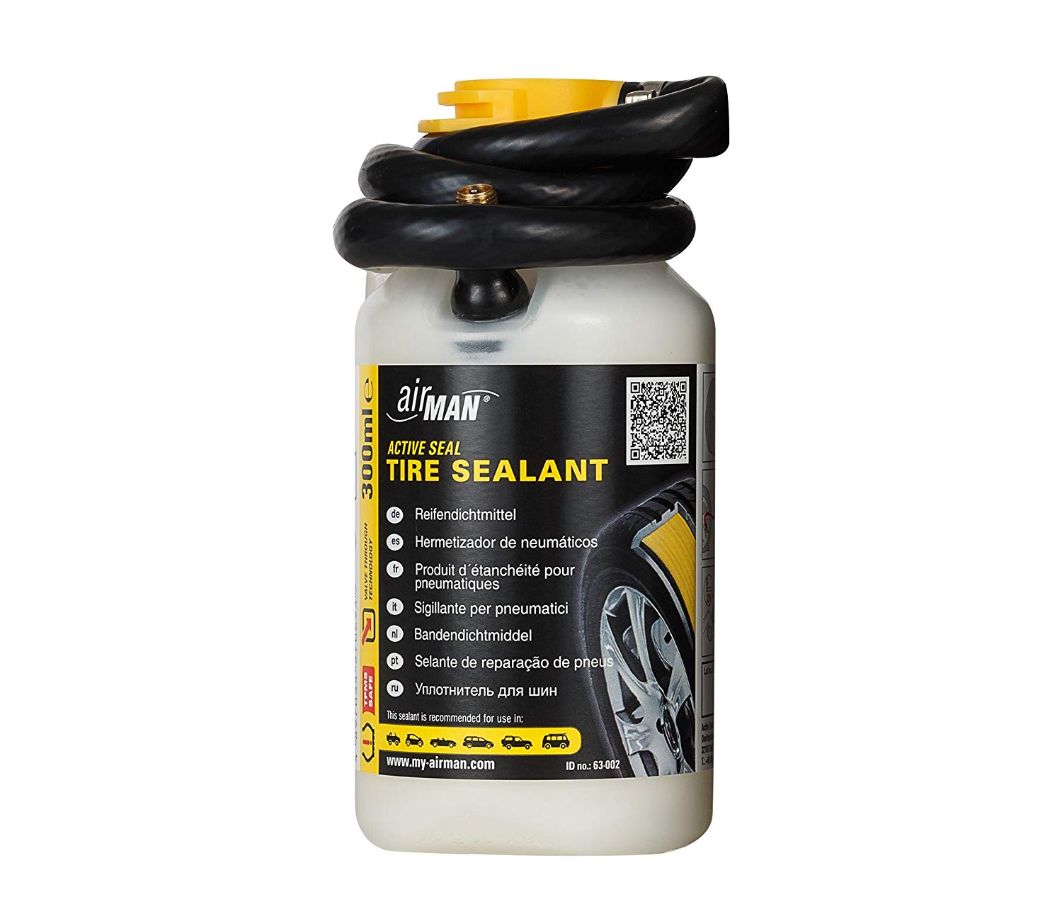 AirMan ResQ Pilot 12V Compressor + 300 ml Tire Sealant - Tire Mobility KIT