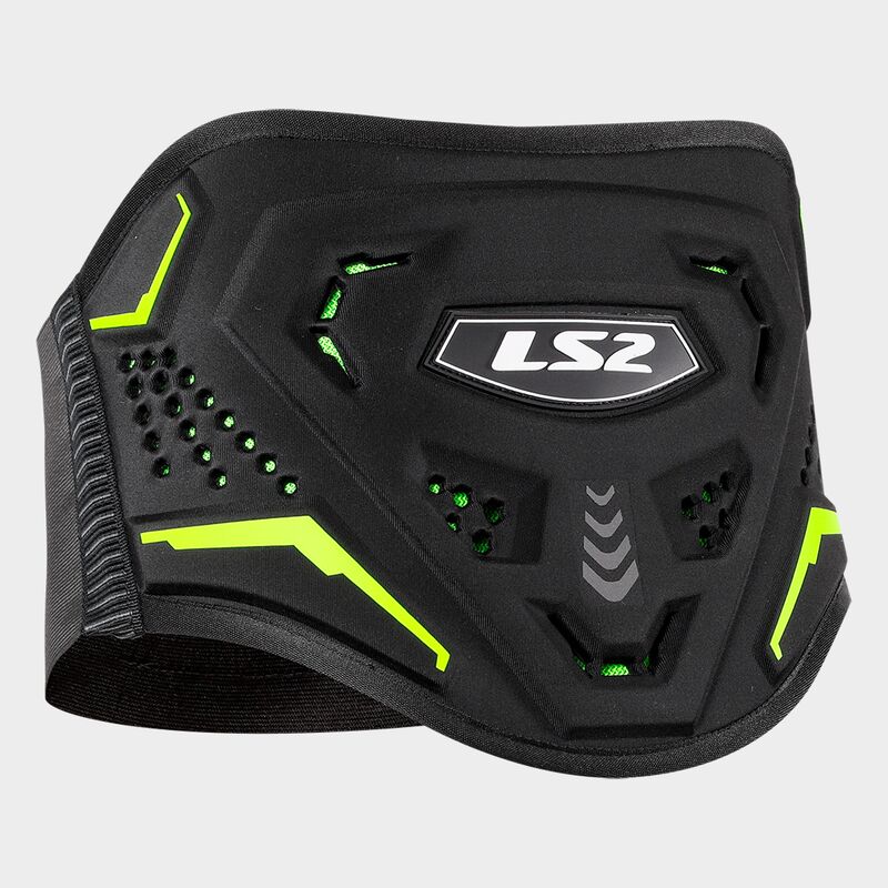 LS2 KOKU KIDNEY BELT BLACK H-V YELLOW 3XL-5XL
