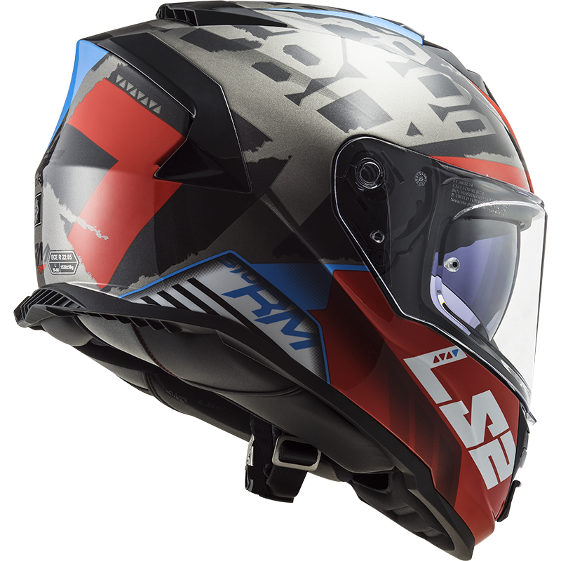 LS2 FF800 STORM SPRINTER BLACK RED TITANIUM L