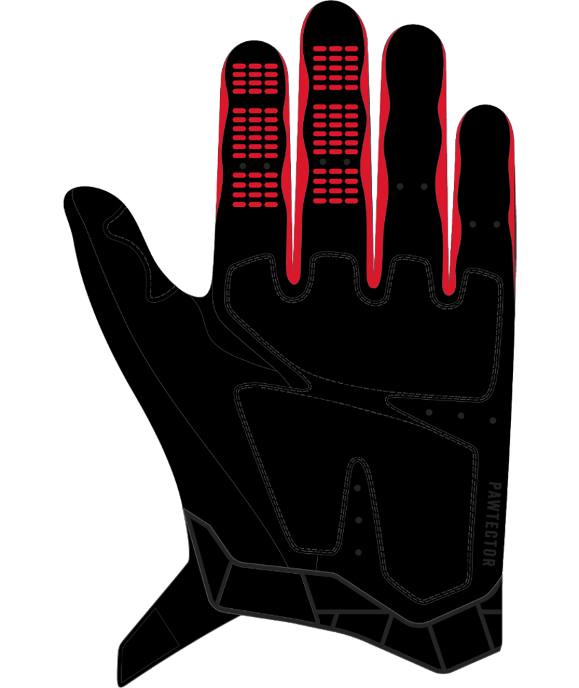 FOX Pawtector Glove - L, Black/Red MX24
