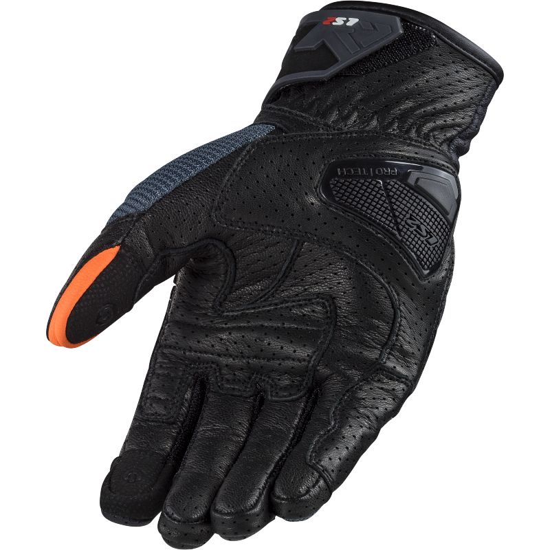 LS2 AIR RAPTOR MAN GLOVES DARK BLUE H-V ORANGE M