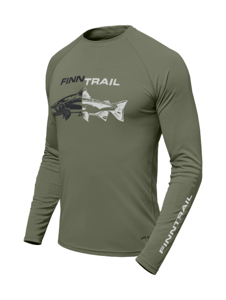 Finntrail Longsleeve Wave Fish Khaki L
