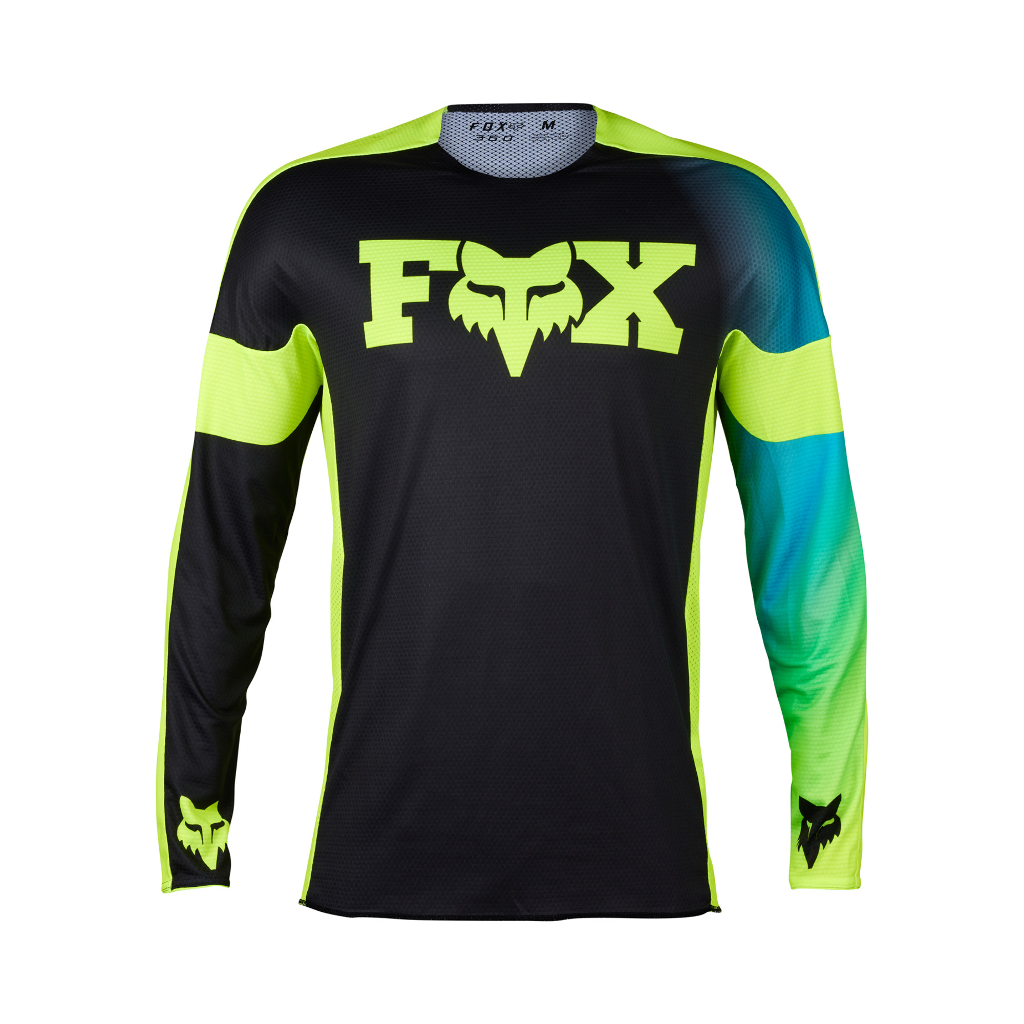 FOX 360 Streak Jersey - L, Black/Yellow MX24