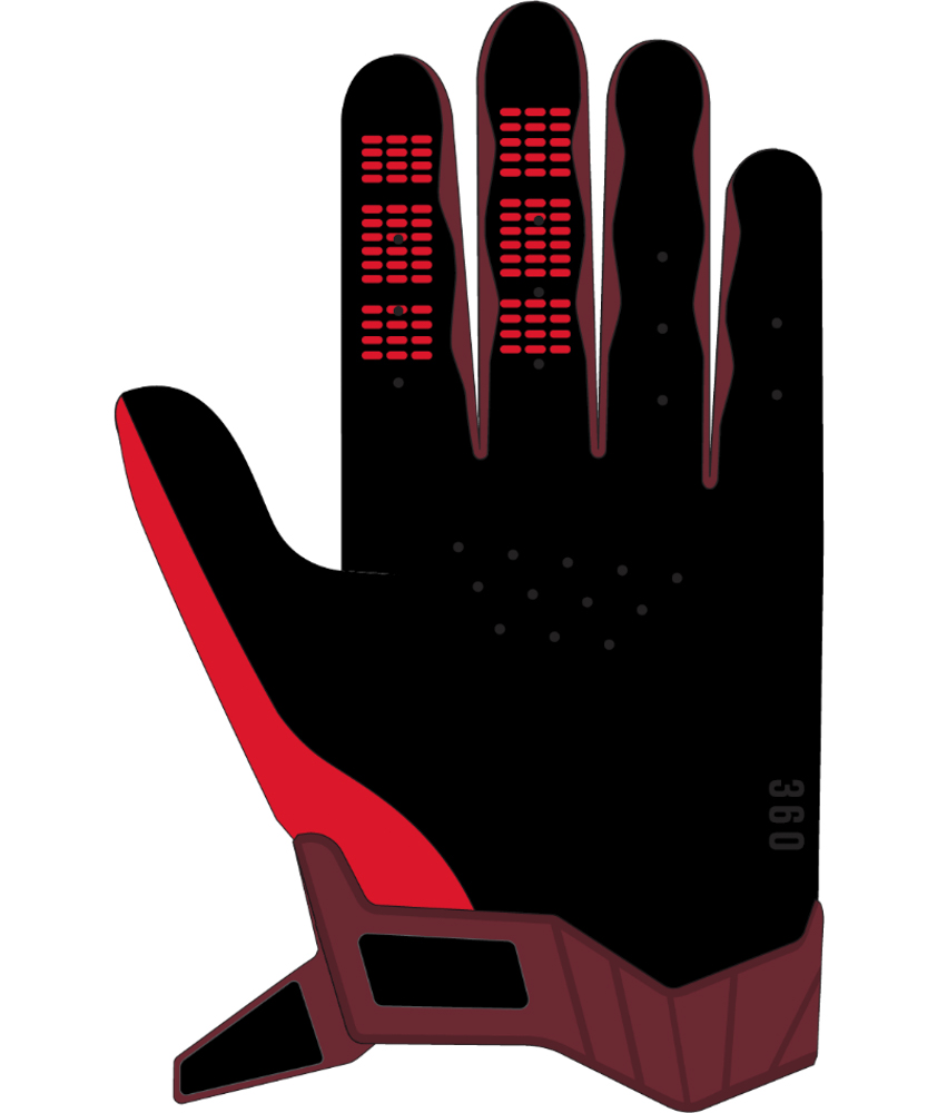 FOX 360 Glove - M, Fluo RED MX24