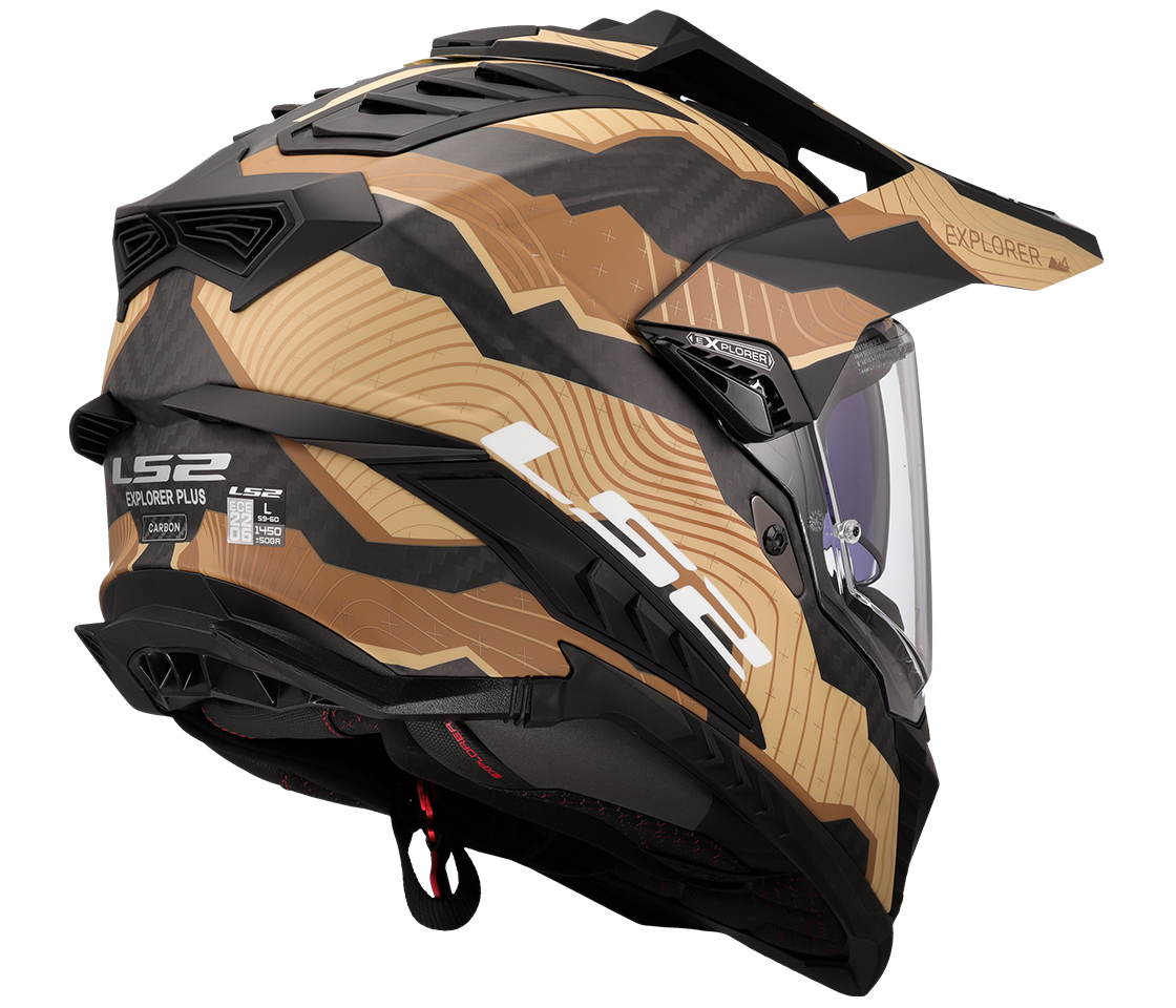 LS2 MX701 EXPLORER C TRICK BROWN SAND-06 L
