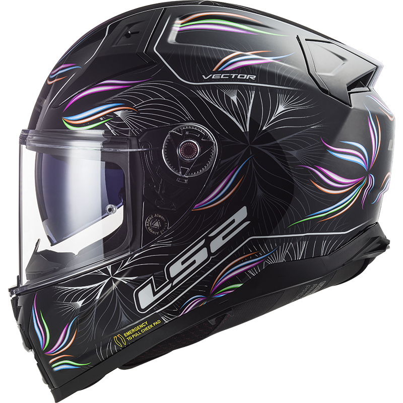 LS2 FF811 VECTOR II TROPICAL BLACK WHITE-06 S