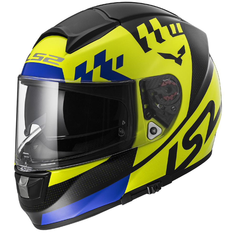LS2 FF397 VECTOR PODIUM Hi-Vis Yellow Black FOG FIGHTER (PINLOCK) XL