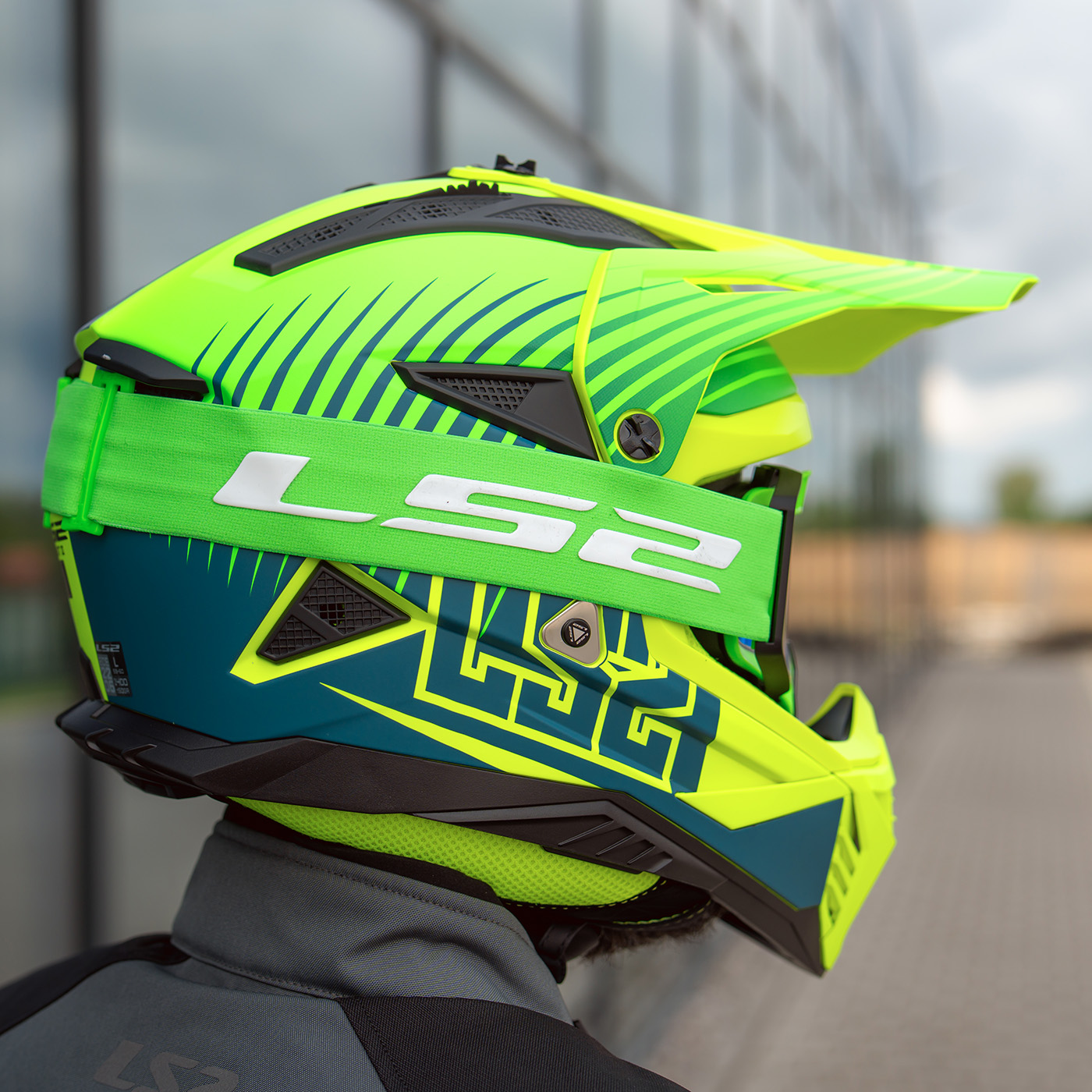 LS2 MX708 FAST II DUCK M.H-V GREEN H-V YELL.-06 XS