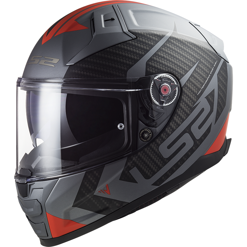 LS2 FF811 VECTOR II SPLITTER MATT TITANIUM RED-06 4XL