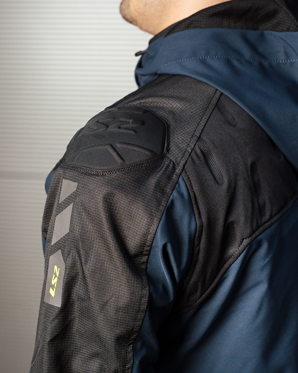 LS2 ZIRCONIUM MAN JACKET BLUE BLACK H-V YELLOW M