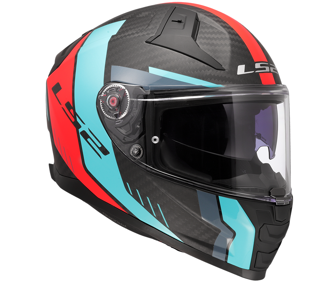 LS2 FF811 VECTOR II C GRID RED CYAN-06 M