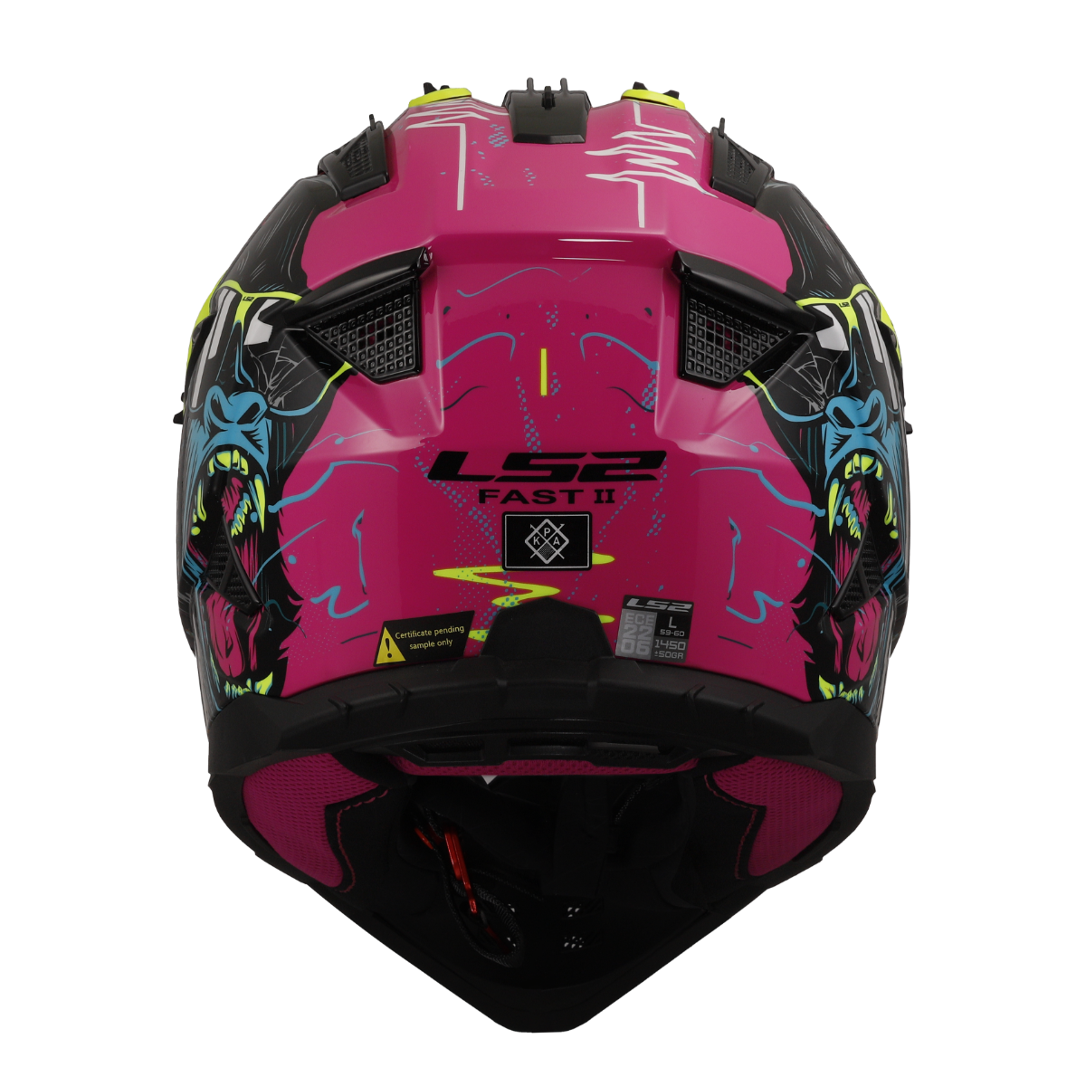 LS2 MX708 FAST II GORILLA PURPLE H-V YELLOW-06 S