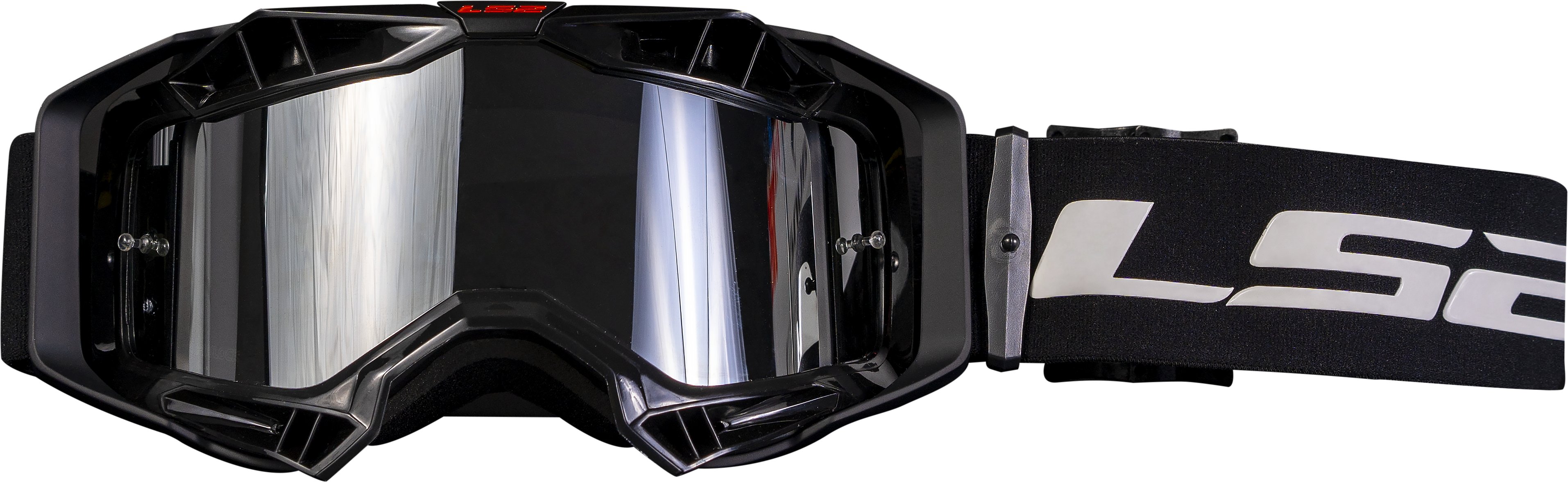 LS2 AURA PRO GOGGLE BLACK WITH IRIDIUM VISOR