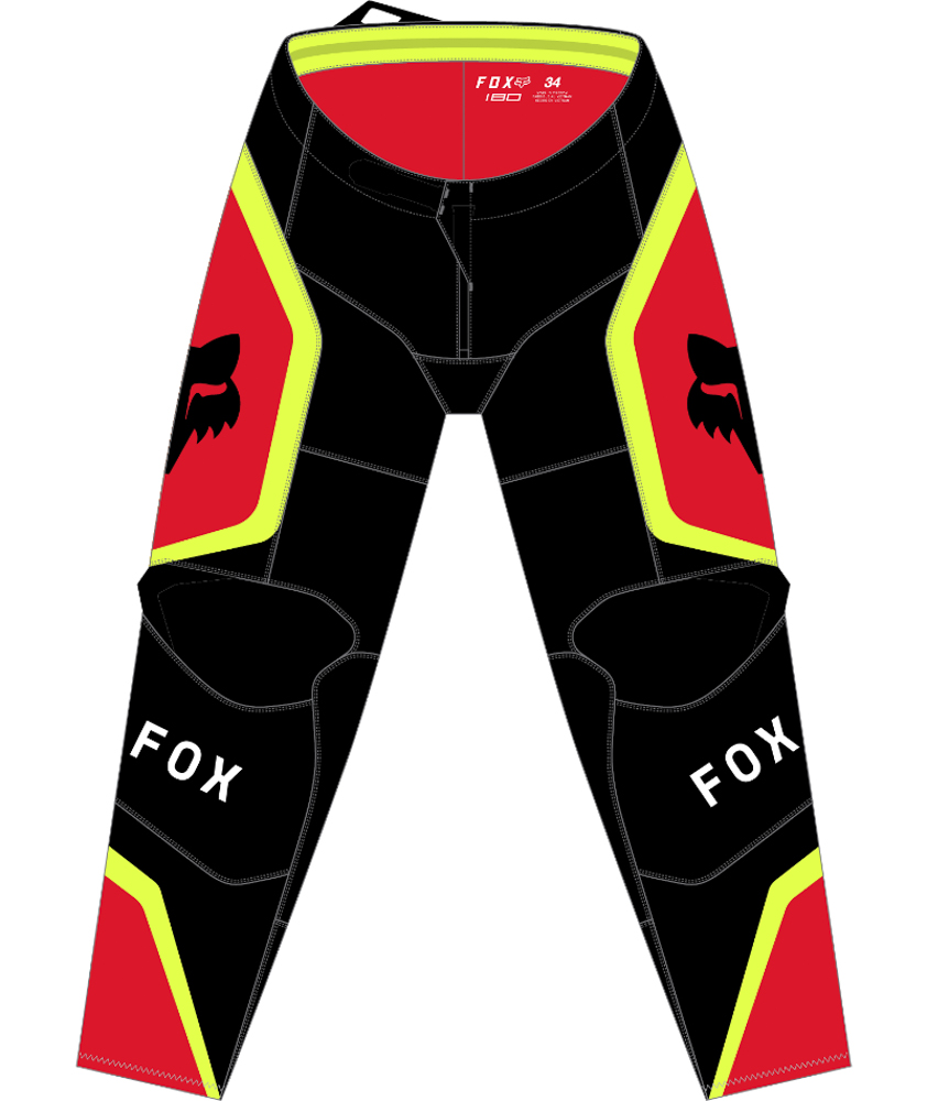FOX 180 Ballast Pant - 34, Black/Red MX24