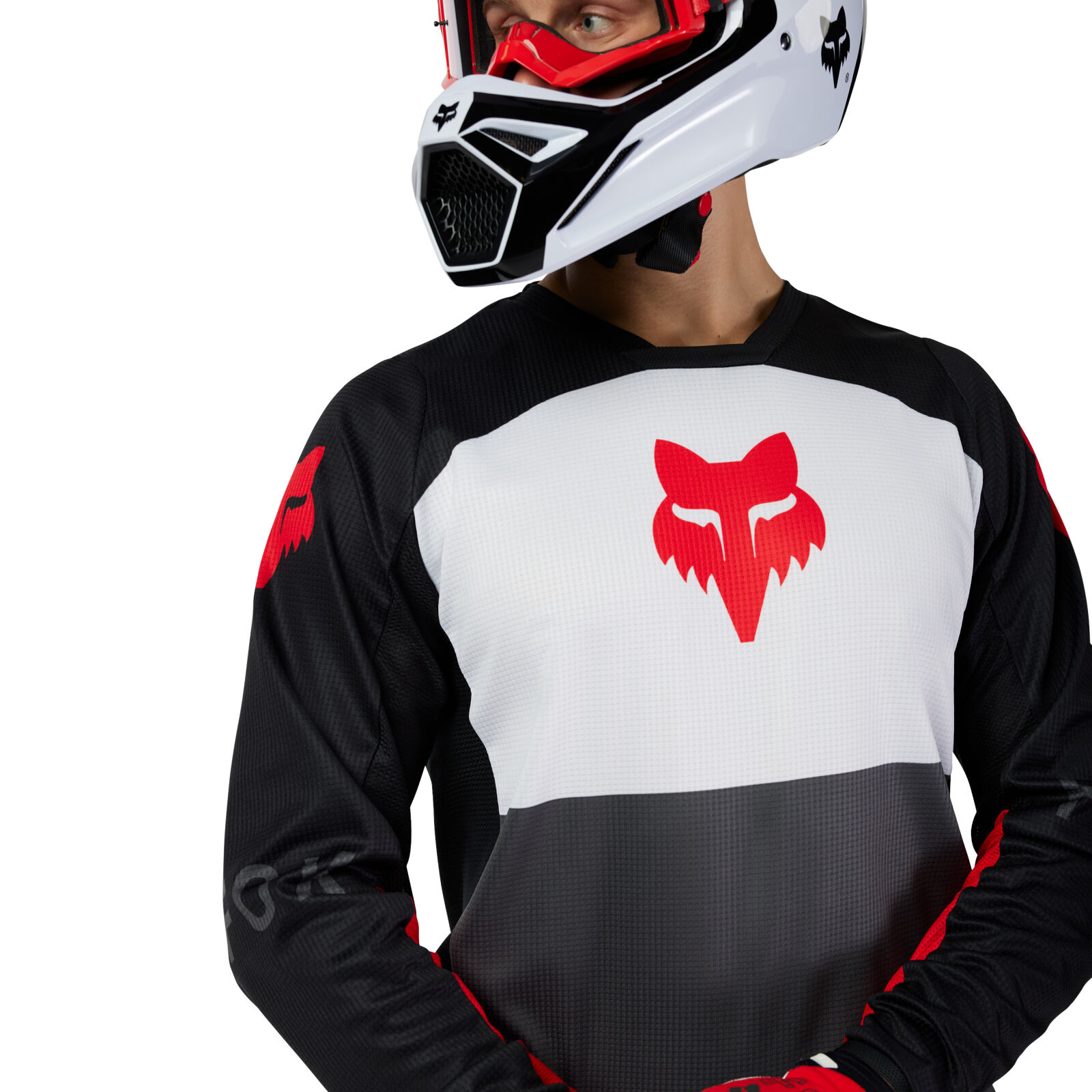 FOX 180 Flow Jersey - M, White/Red
