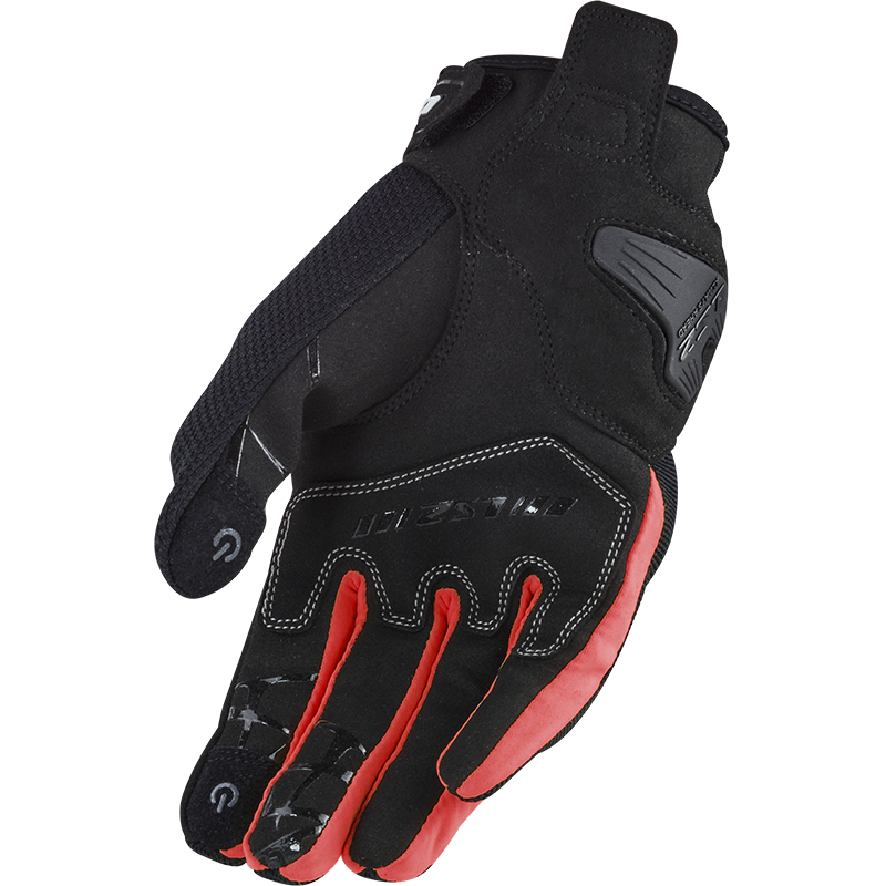 LS2 DART 2 MAN GLOVES BLACK RED