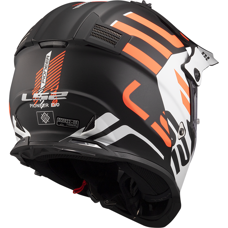 LS2 MX436 PIONEER EVO ADVENTURER BLACK WHITE