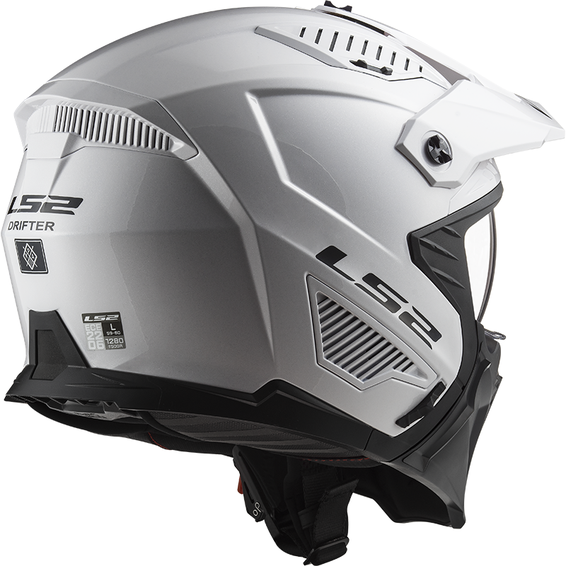 LS2 OF606 DRIFTER SOLID WHITE-06 XS