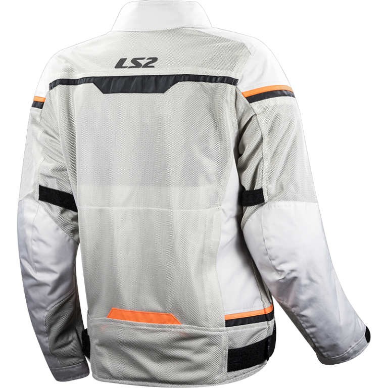 LS2 RIVA LADY JACKET LIGHT GREY H-V ORANGE XS