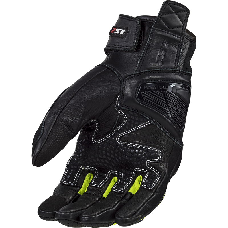 LS2 SPARK 2 LEATHER MAN GLOVES BLACK H-V