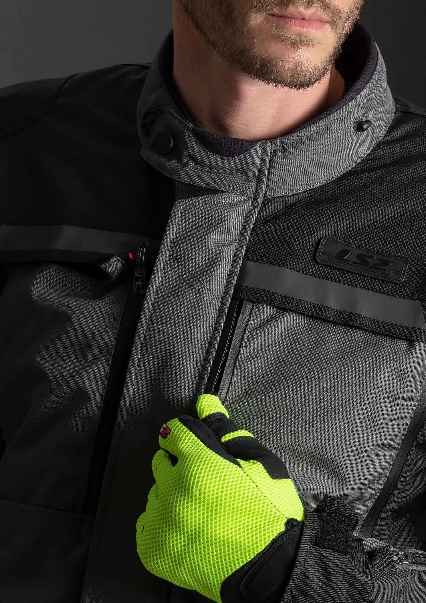 LS2 LANCE MAN JACKET GREY BLACK YELLOW 4XL