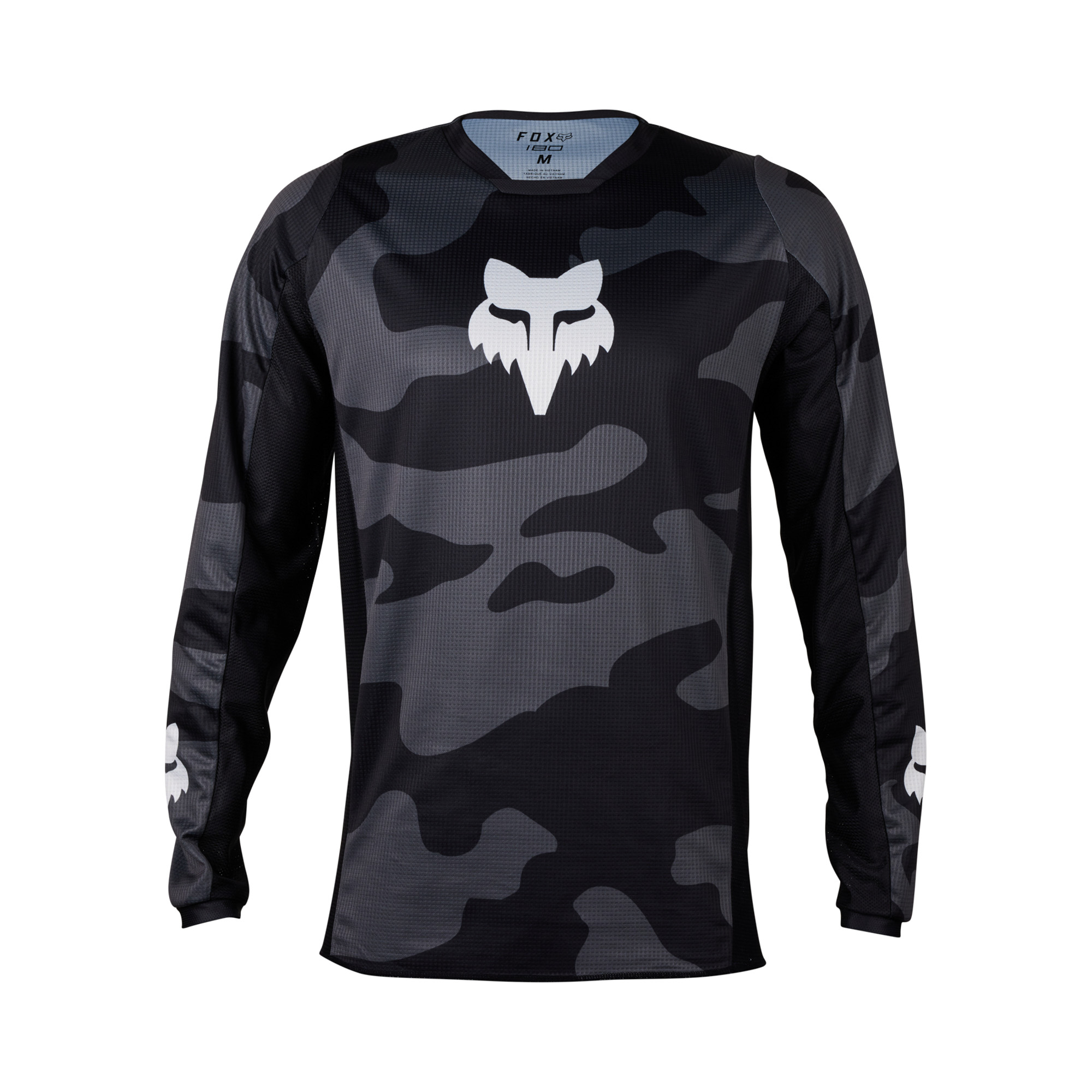 FOX 180 Bnkr Jersey - M, Black Camo MX24