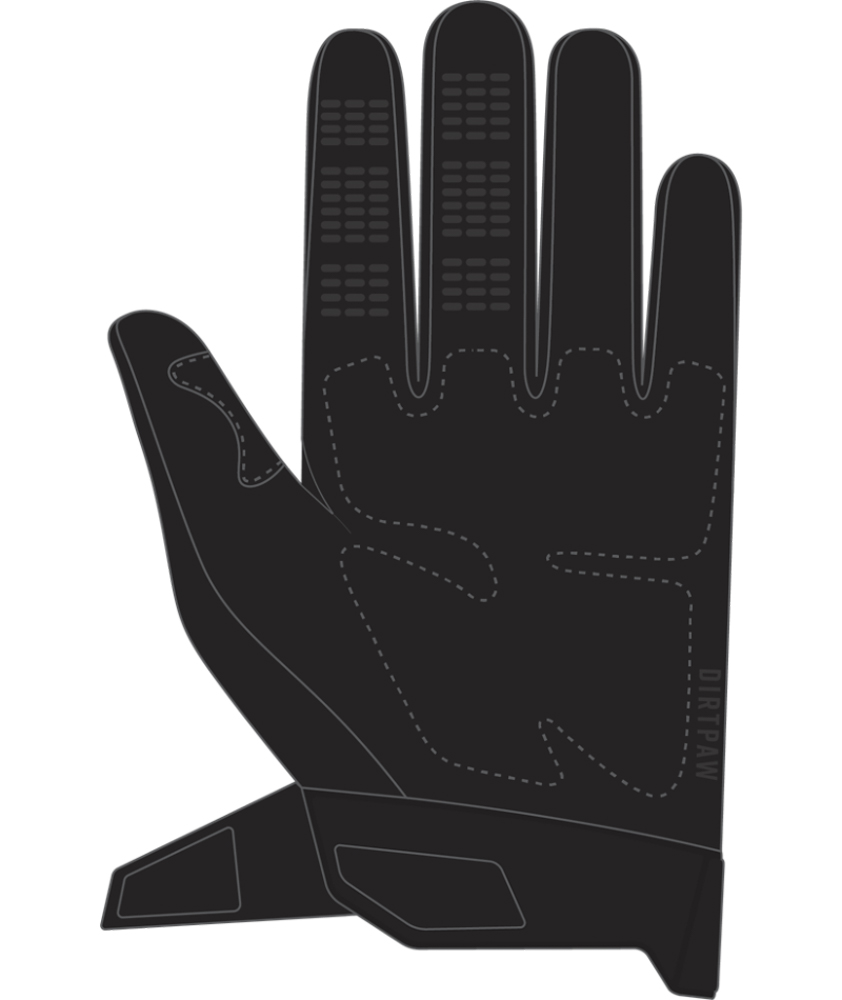 FOX Dirtpaw Glove - Black - 3X, Black/Black MX24
