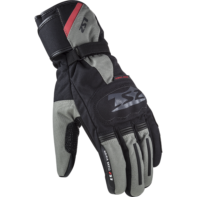 LS2 SNOW MAN GLOVES BLACK GREY M