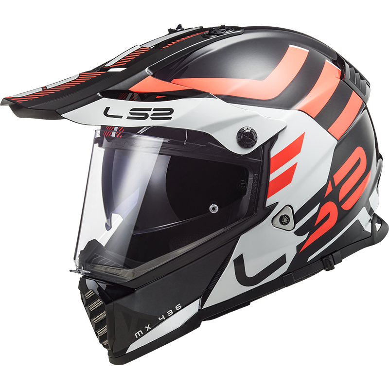 LS2 MX436 PIONEER EVO ADVENTURER BLACK WHITE S