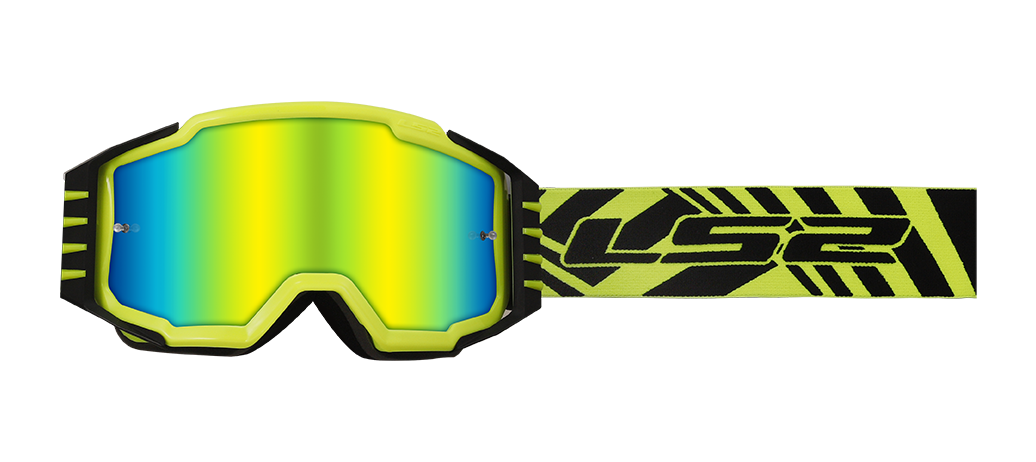 LS2 CHARGER PRO GOGGLE H-V YELLOW WITH IRIDIUM VISOR