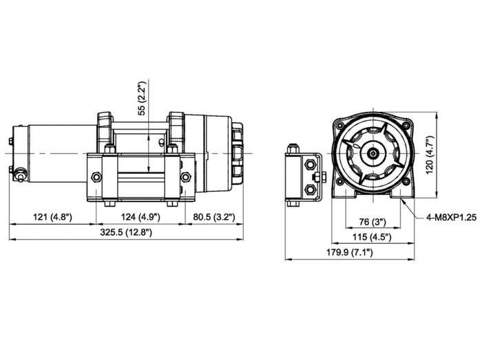 COMEUP Cub 3 12V STD, 3000lbs, steel rope