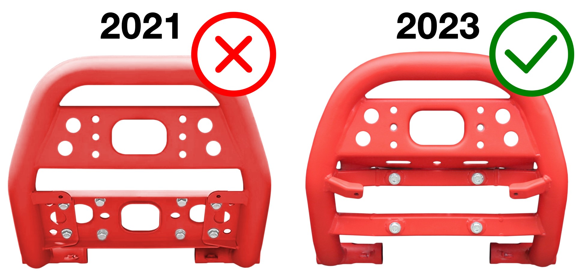 XRW FRONT BUMPER ALU SX1 BLACK - SEGWAY SNARLER AT6 S/L (2023+)