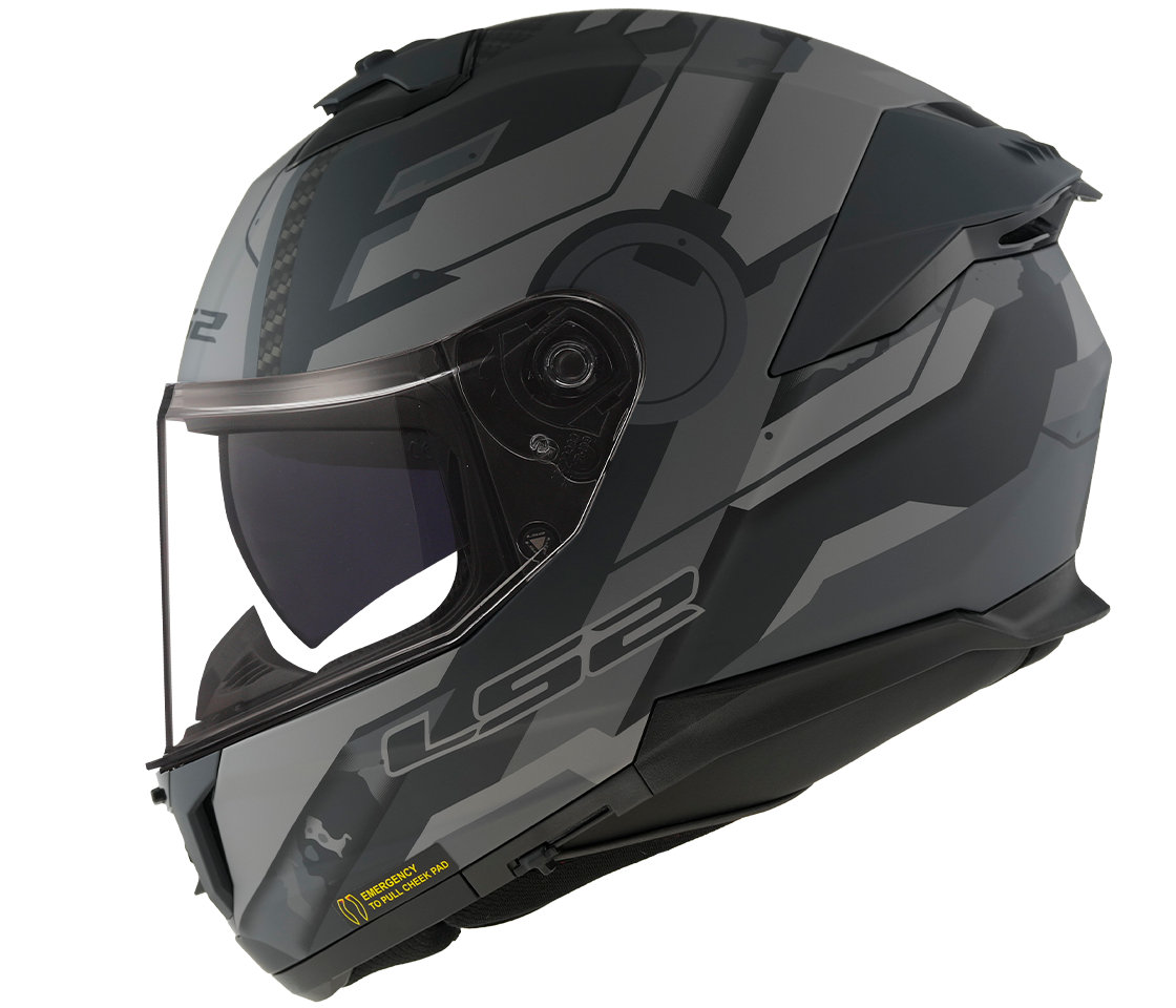 LS2 FF808 STREAM II SHADOW M.TITANIUM GREY-06 L