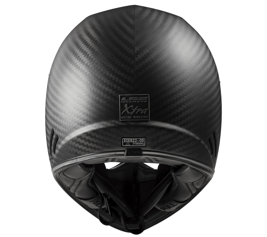 LS2 MX471 XTRA SINGLE MONO MATT CARBON S